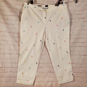 Talbots White Chino Pants with Co